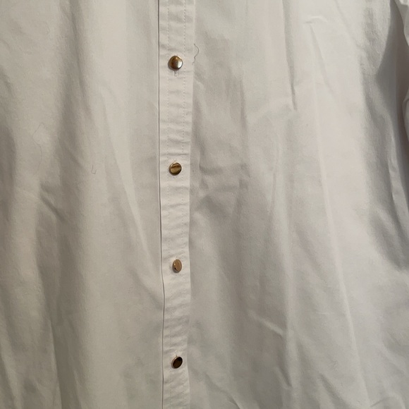 Ivanka Trump White Button Front Shirt- M - Picture 4 of 8